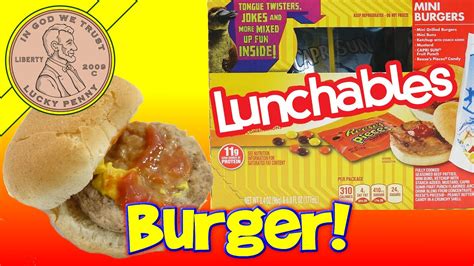 Lunchables Mini Burgers Capri Sun And Reeses Pieces Candy Kids Lunch