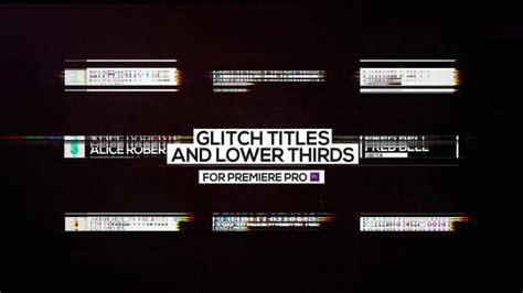 This pack includes 12 unique, creative and dynamically animated titles. 18 Free Glitch Titles and Lower Thirds Template for Adobe ...