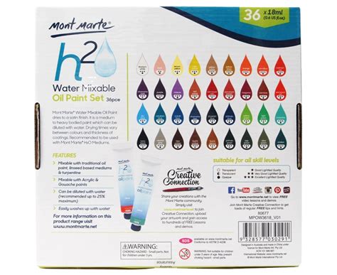 Mont Marte H O Water Mixable Oil Paint Set Pack Catch Co Nz