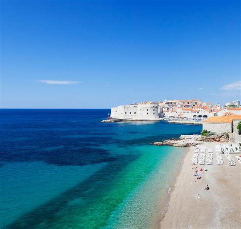 Banje Beach With Old Town Of Dubrovnik Photograph By Panoramic Images