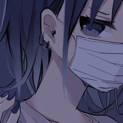 Aesthetic Anime Pfp With Mask Smile Mask Photo Hiding Crying Sad