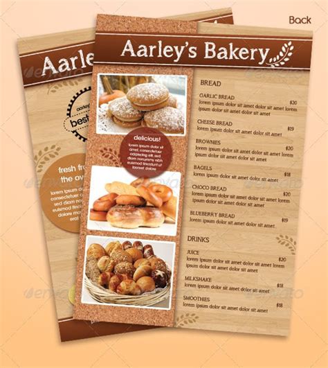 bakery menu 36 free templates in psd ai