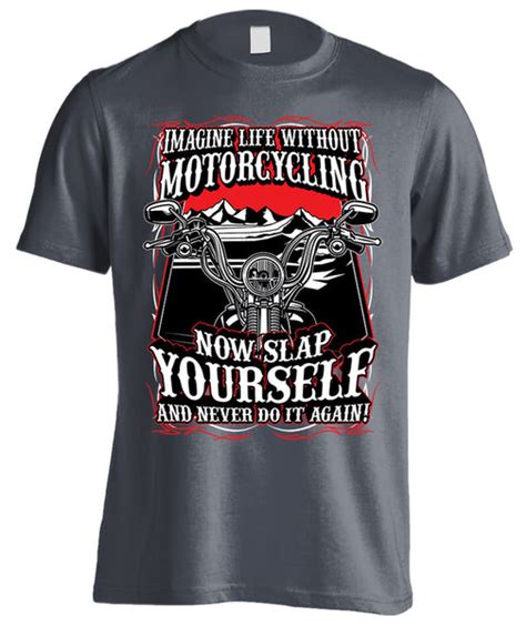 Imagine Life Without Motorcycling Front Print Skullsociety