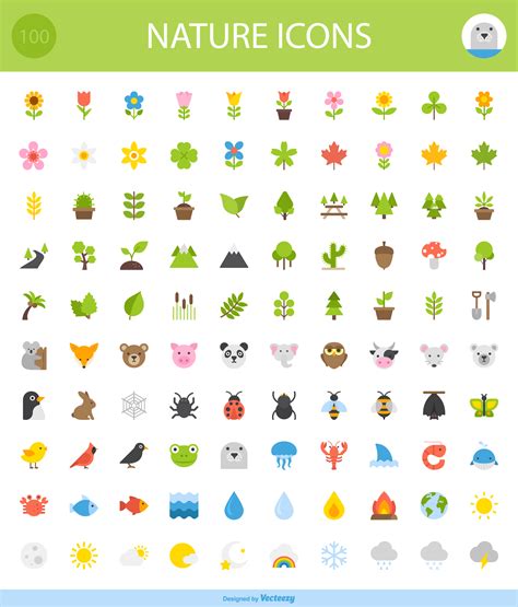 Free Download 100 Nature Icons By Vecteezy Webdesigner Depot