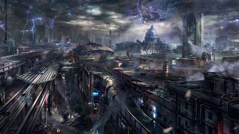 Sci Fi City Hd Wallpaper Background Image 1920x1080