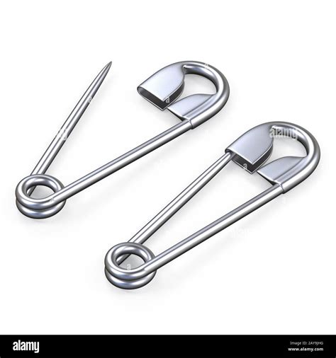 Open And Closed Safety Pins 3d Stock Photo Alamy