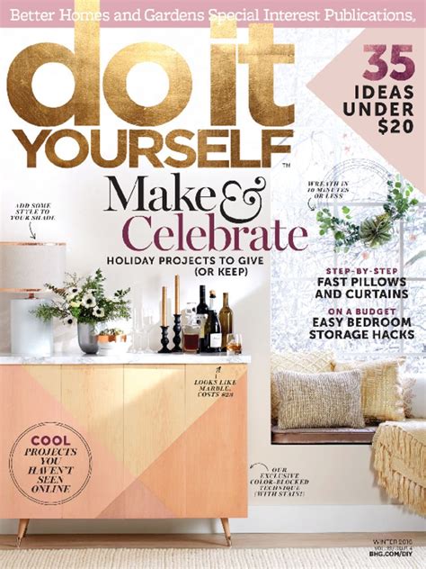Diy magazine showcases attainable, stylish and affordable ideas for making … Do It Yourself Magazine Subscription | Do it yourself magazine, Storage hacks bedroom, Winter diy