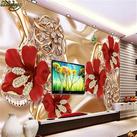 Beibehang Custom Photo Wallpaper 3d Rich Jewelery Jewelery Flower Cafe