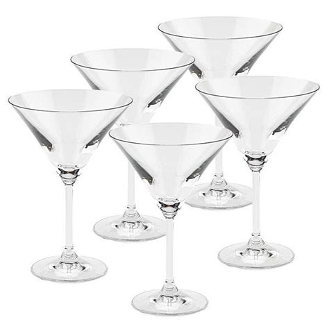 Crystal Martini Glasses Set Of 6 Contemporary Cocktail Glasses Houzz Martini Set