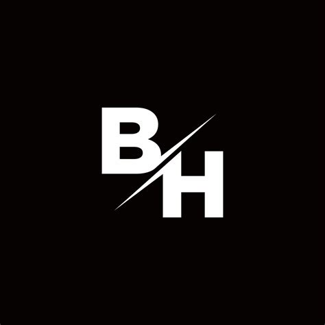Bh Logo Letter Monogram Slash Con Plantilla De Diseños De Logotipos