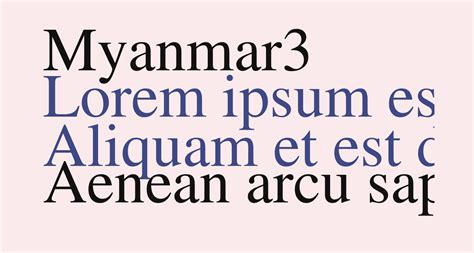 Myanmar3 Free Font What Font Is