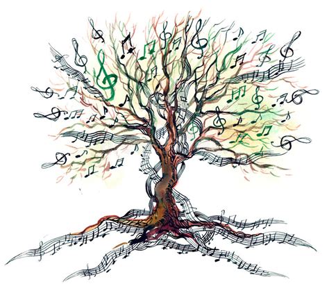 Flowers and trees music video. Musical tree stock illustration. Illustration of concepts ...