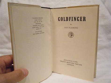 Goldfinger By Fleming Ian Near Fine Hardcover 1959 First Edition Curtis Paul Books Inc