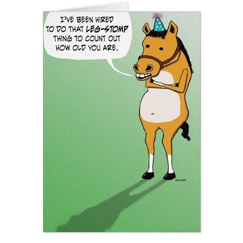 Thank you, hello, or i love you, custom greeting cards are thoughtful gifts that are always the perfect way to. Funny Horse Birthday Card | Zazzle