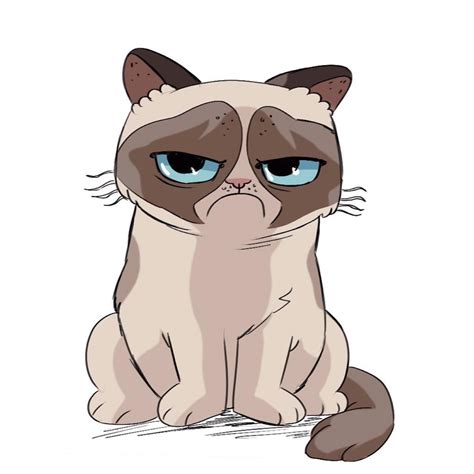 Upotetun kuvan pysyvä linkki Grumpy Cat Cartoon Grumpy Cat Art Cats