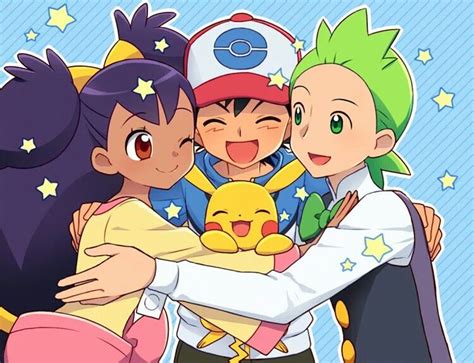 Ash Ketchum And Pikachu With Their Unova Friends ♡ I Give Good Credit To Whoever Made This