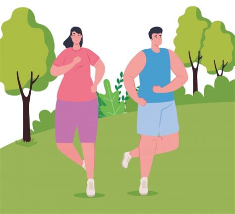 Premium Vector Healthy Lifestyle Poster With Athlete In Park
