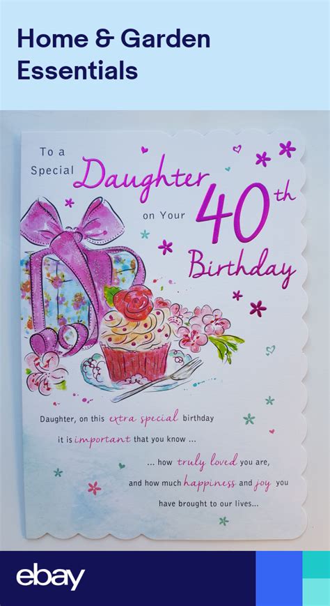 #13 congratulations on your 40th birthday! To A Special Daughter On Your 40th Birthday Card | 40th ...