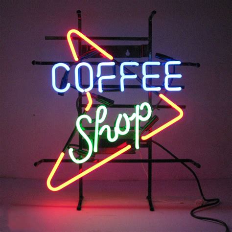 Coffee Shop Neon Sign Neon Sign Color Changing Cross Light Signage Art