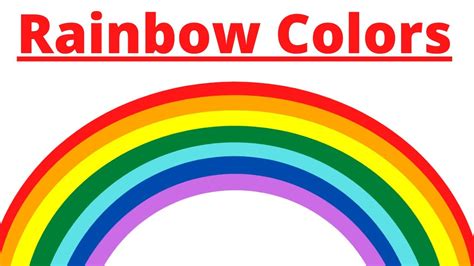 Rainbow Colors Names In Hindi And English Learn English Youtube