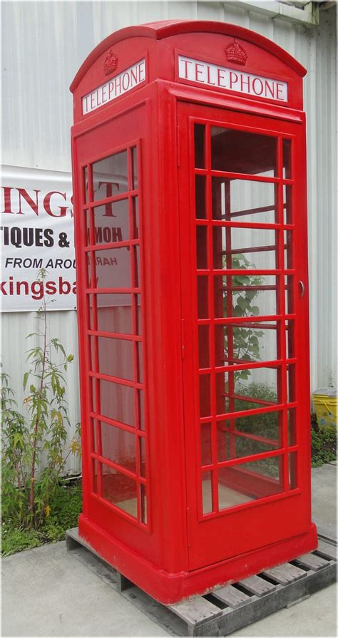 Red British Phone Box No Rust Aluminum Telephone Booth English Not