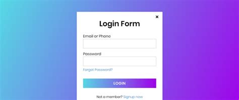 Popup Login Form Design In Html And Css Dev Community