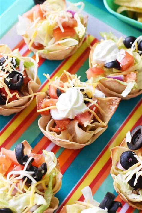 Muffin Tin Wonton Tacos Easy Appetizer Idea Muffin Tin Recipes