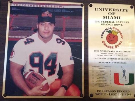 1991 Miami Hurricanes The Rock Dwayne Johnson University Of Miami