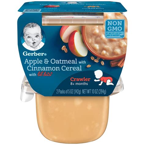 Gerber 3rd Foods Lil Bits Apples And Oatmeal With Cinnamon Cereal Baby
