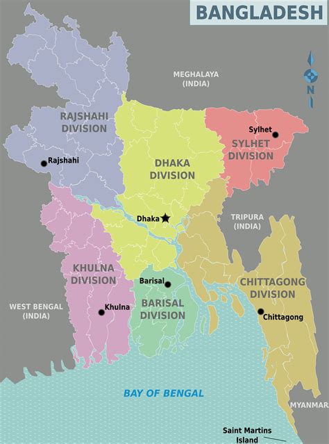 Map Of Bangladesh Map Regions Online Maps And