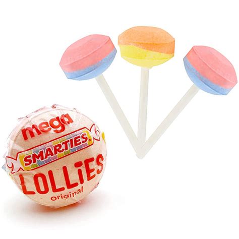 Buy Mega Double Smarties Lollipops Jumbo Hard Candy Suckers Original Smarties Assorted Flavors
