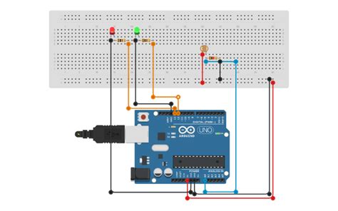 Circuit Design Ambient Light Sensor Using Photoresistor And Led Lights