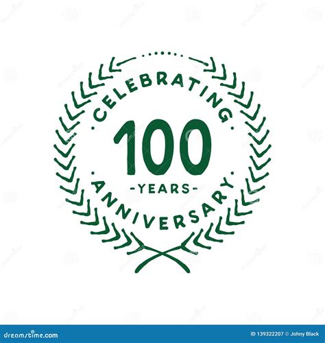 100 Years Design Template 100th Vector And Illustration Stock Vector