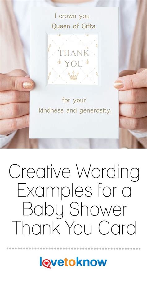 Check spelling or type a new query. Creative Wording Examples for a Baby Shower Thank You Card | LoveToKnow | Baby shower thank you ...