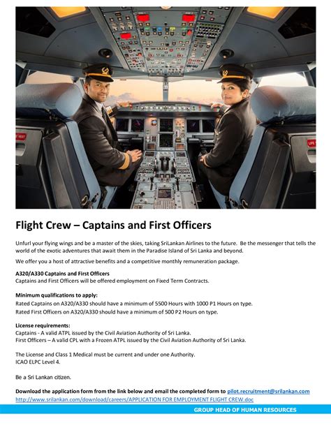 Flight Crew Captains And First Officers
