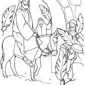 Coloring page for the eleventh station jesus is. Triumphal Entry of Jesus to Jerusalem in Palm Sunday ...