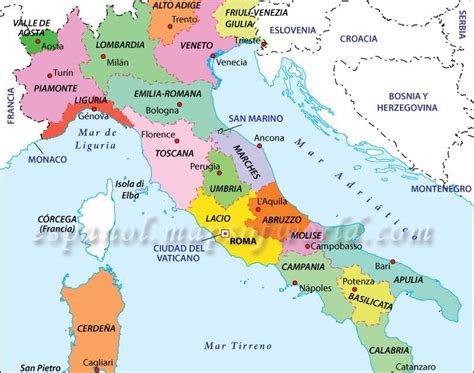 Mapa De Italia Espana