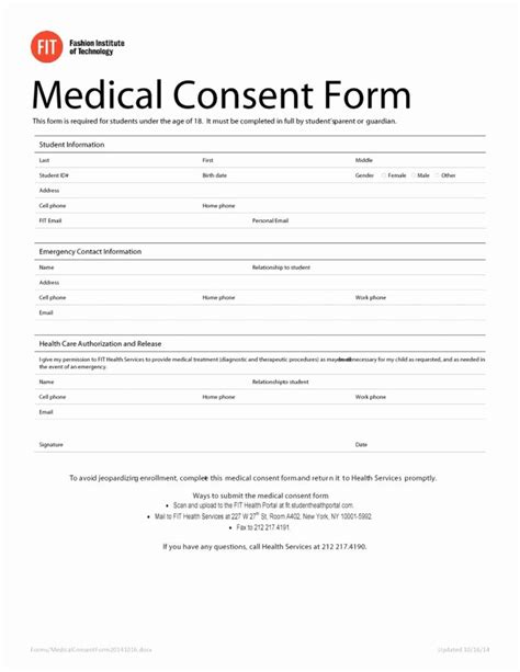 Medical Release Form Template New 45 Medical Consent Forms