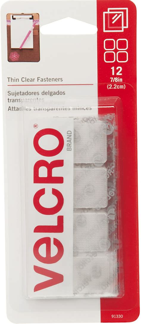 Velcro Squares 78 Cd12 Clear Lee Distributors