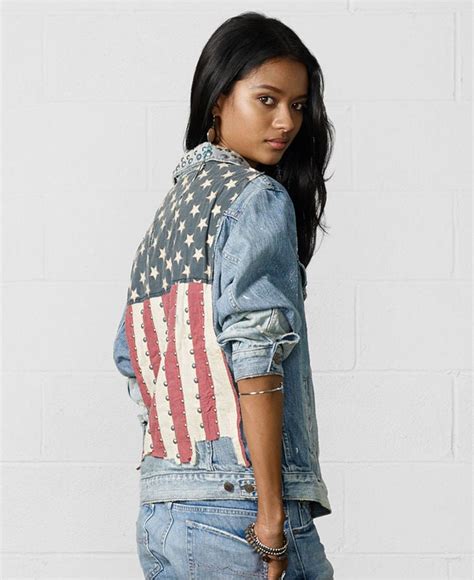 Ralph Lauren Denim And Supply American Flag Jean Jacket American Flag Clothing And Accessories