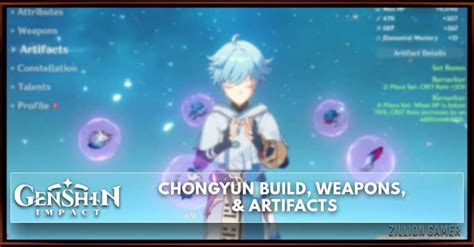 Chongyun Build Weapons And Artifacts Genshin Impact Zilliongamer