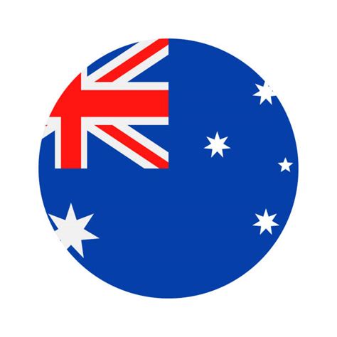 Australian Flag Flag Circle Australia Illustrations Royalty Free