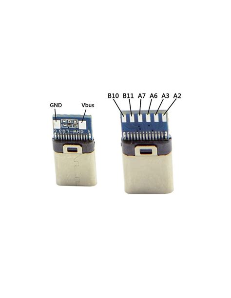 Módulo Conector Macho Usb C 31 24 Pin