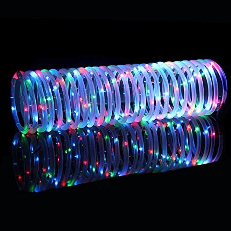 Lte 33ft 100 Led Solar Rgb Rope Lights Outdoor Waterproof Solar Rope
