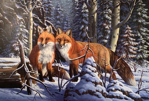 Pet Portraits Urns And Memorials Fox Painting Original Art Forest Fauna