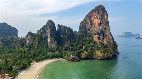 Plage De Railay En Thaïlande Province De Krabi Vue Aérienne Des