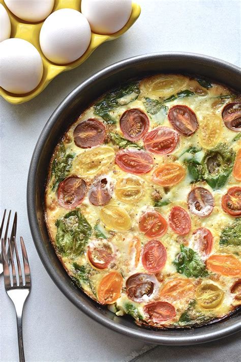 This Tomato Spinach Egg White Frittata Is A Healthy Veggie Filled