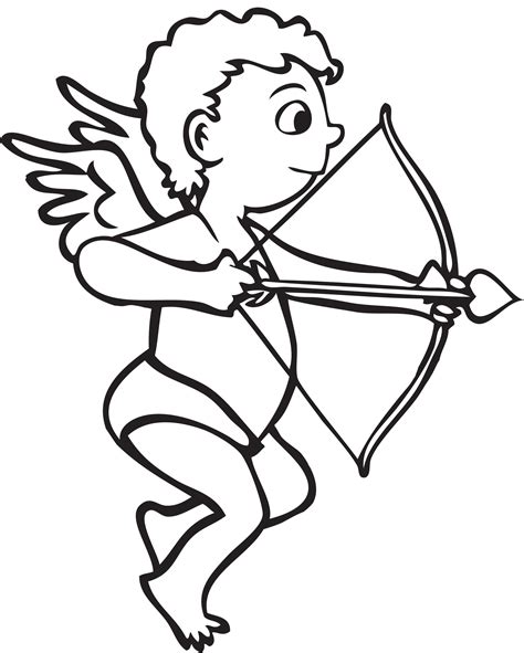 Image Of Cupid Clipart Black And White 9137 Cupid Outline Cupid