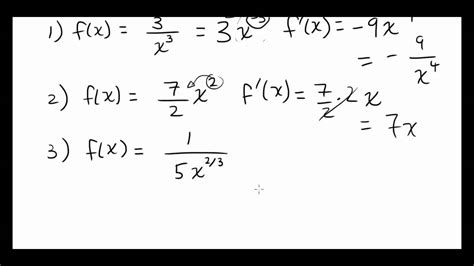 Finding Derivatives Using Constant Multiple Rule Youtube