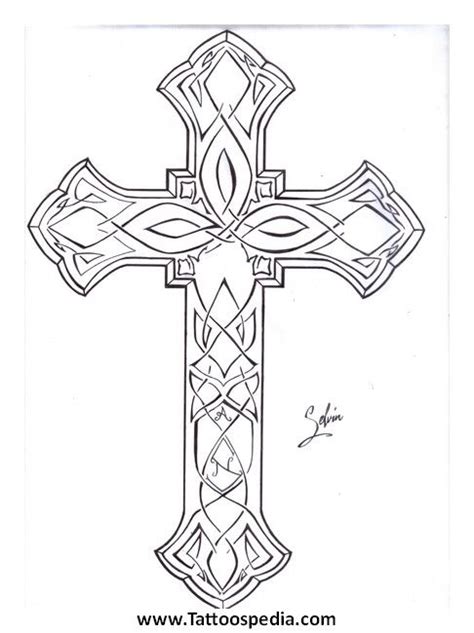 Convert your photo to a line drawing. Download Free Cross Outline Cross Outline Tattoo to use and take to your artist. (With images ...